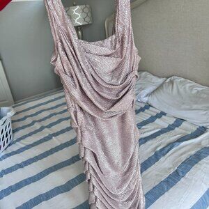 Rose Gold Express Rusched cocktail dress - Size 2 - Like NEW, worn one time!